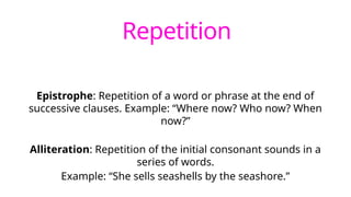 Epistrope Example Figures of Speech Presentation for HS students | PPTX