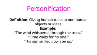 Time Personification Examples Figures of Speech Presentation for HS students | PPTX