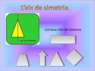 Col·loca l'eix de simetria 
