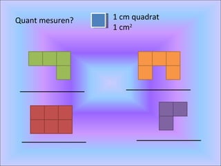 Quant mesuren? 1 cm quadrat 1 cm 2 