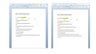 Figures of questionnaires