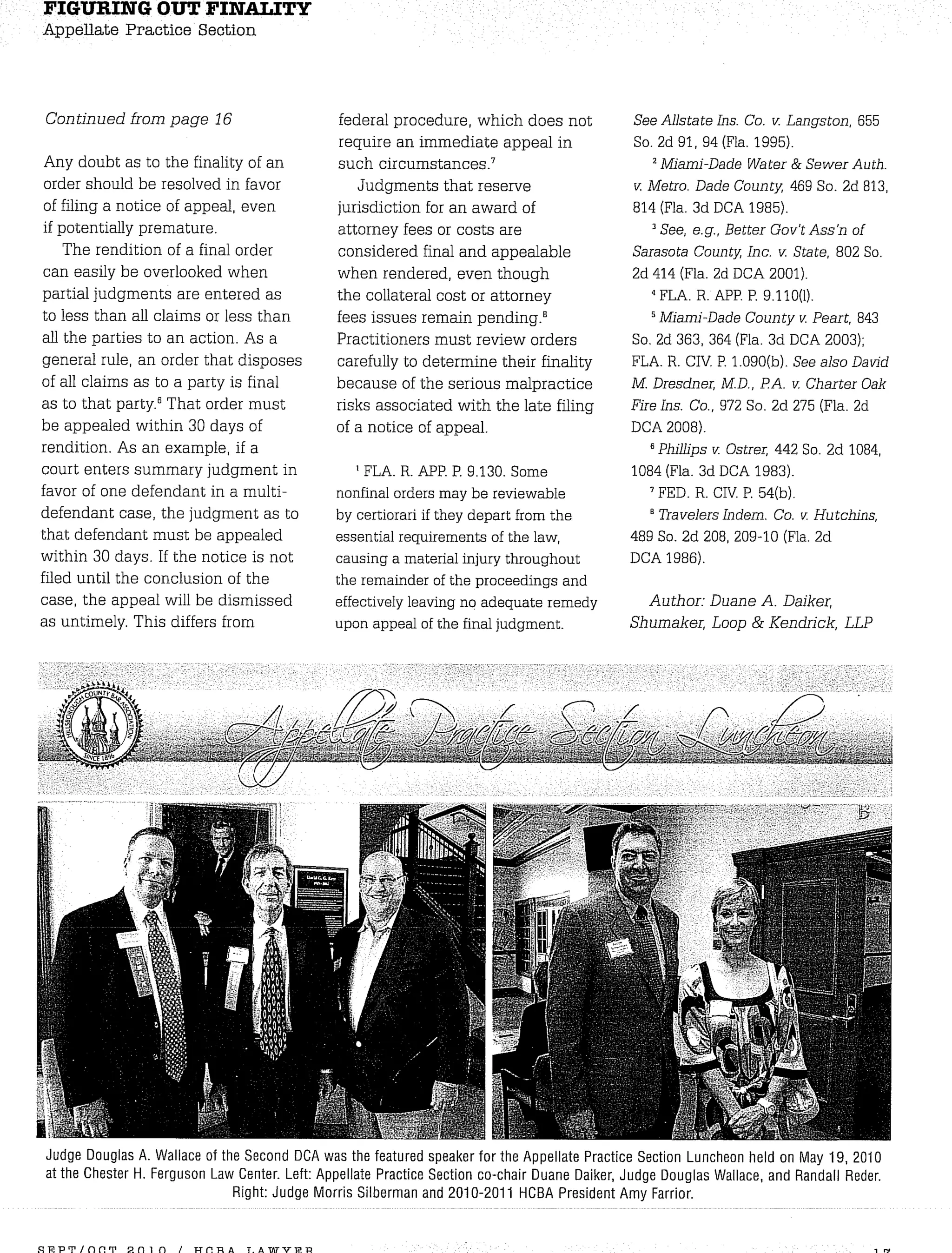 Figuring Out Finality