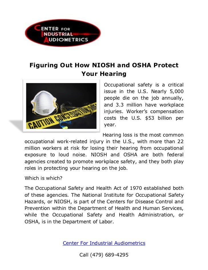 Figuring Out How NIOSH and OSHA Protect Your Hearing