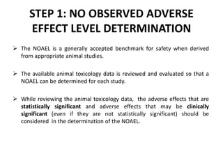 Noael Calculation Example First in Human dose | PPTX