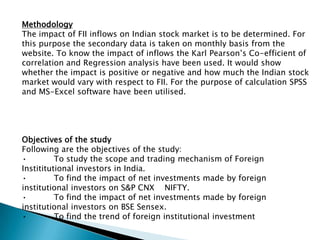 Impact of Foreign Institutional Investments on Indian Stock Market | PPTX