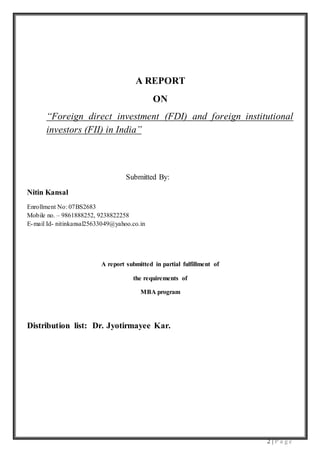Fii and-fdi-in-india | DOCX