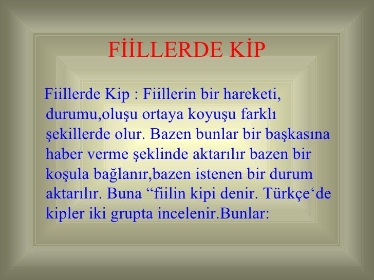 Fiillerde Kip Kavrami