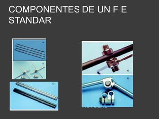 COMPONENTES DE UN F E
STANDAR
PINES Y BARRAS ABRAZADERAS O
ROTULAS
 