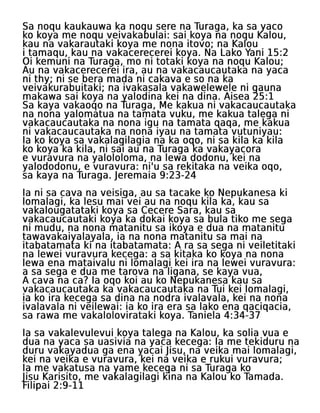 Fijian Praise Worship Thanksgiving Tract