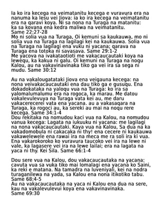 Fijian Praise Worship Thanksgiving Tract