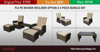 Fiji pe wicker recliner option a 5 piece bundle set
