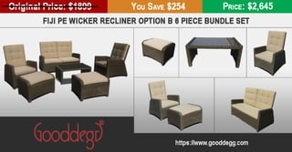 Fiji pe wicker recliner option b 6 piece bundle set