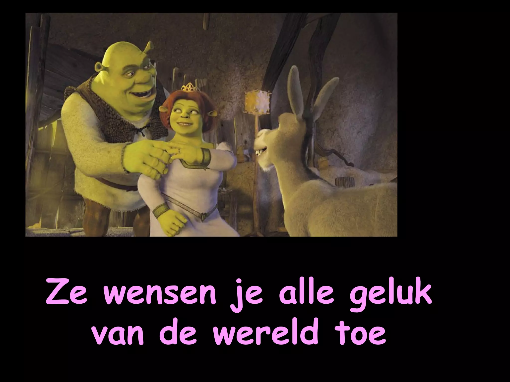 Ze wensen je alle geluk van de wereld toe 