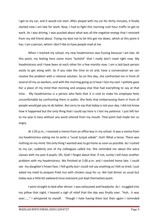 essay a day when everything went wrong