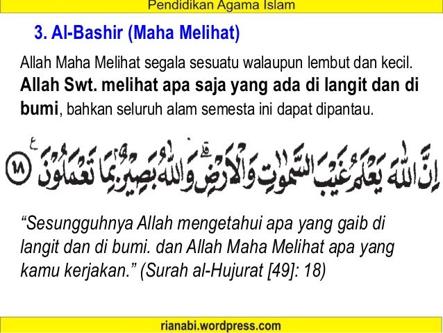 Lebih Dekat Dengan Allah Swt Yang Sangat Indah Namanya