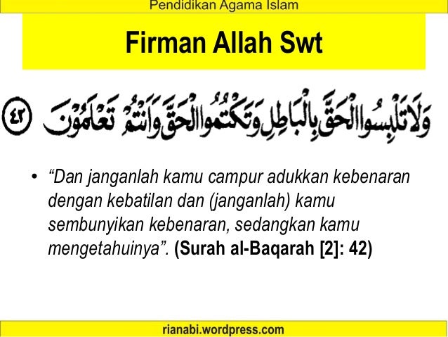 HIDUP TENANG DENGAN KEJUJURAN, AMANAH, DAN ISTIQAMAH