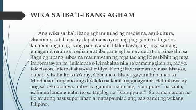 Fil 106 Ugnayan ng Wika, Kultura at Lipunan  PPT