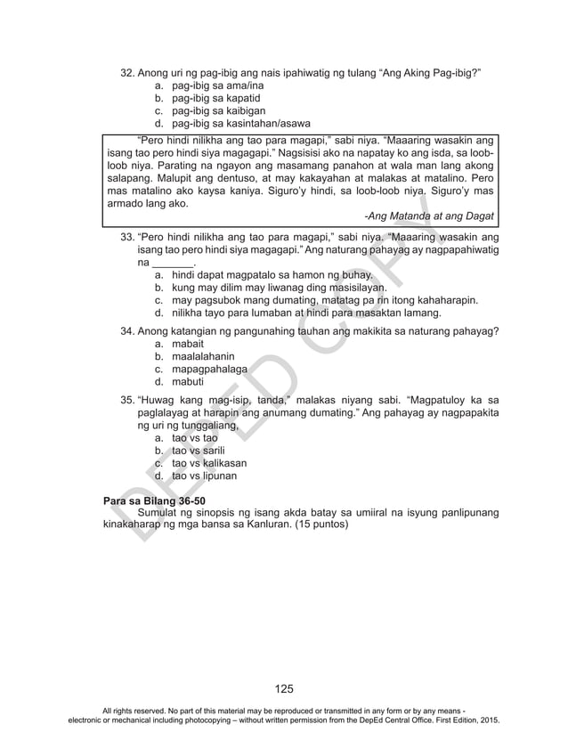 Grade 10 Filipino Learners Material (Unit 2) PDF