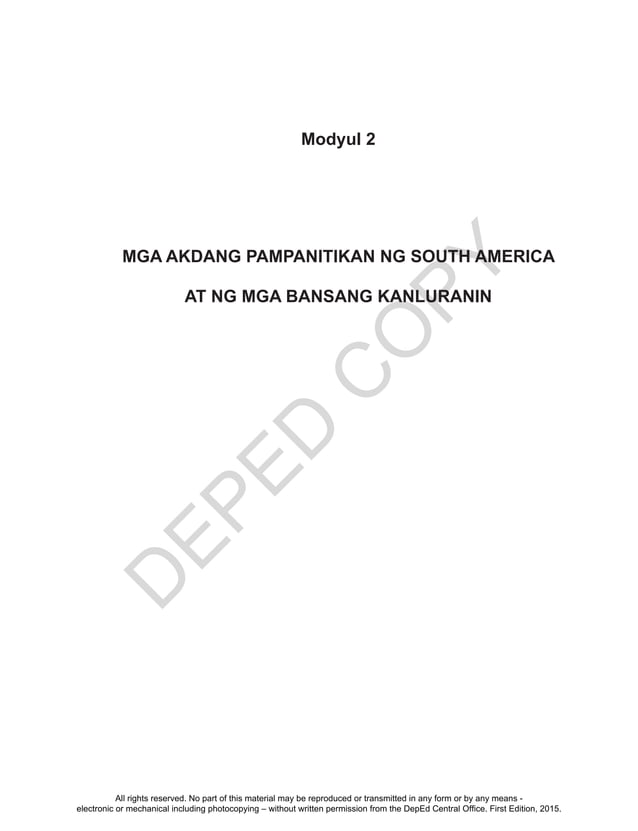 Grade 10 Filipino Learners Material (Unit 2) PDF