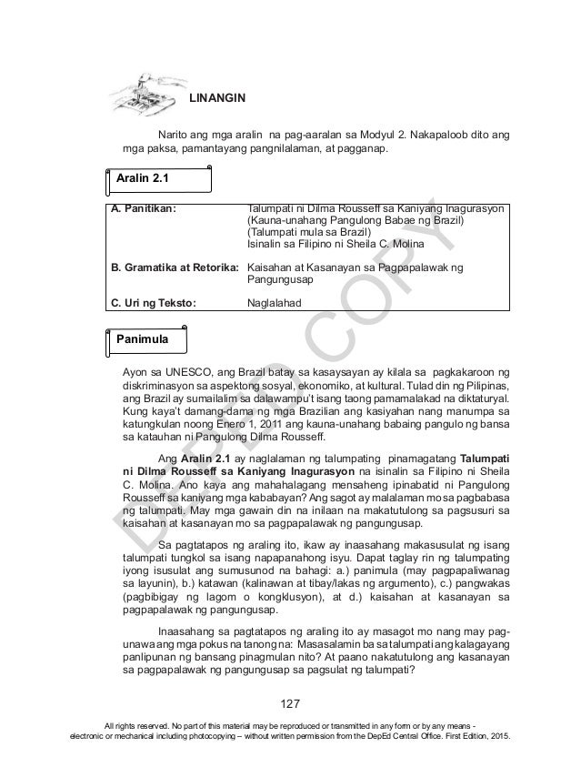 Talumpati ng mga dating pangulo ng pilipinas