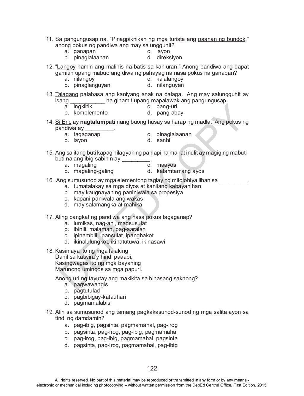 Grade 10 Filipino Learners Material (Unit 2)