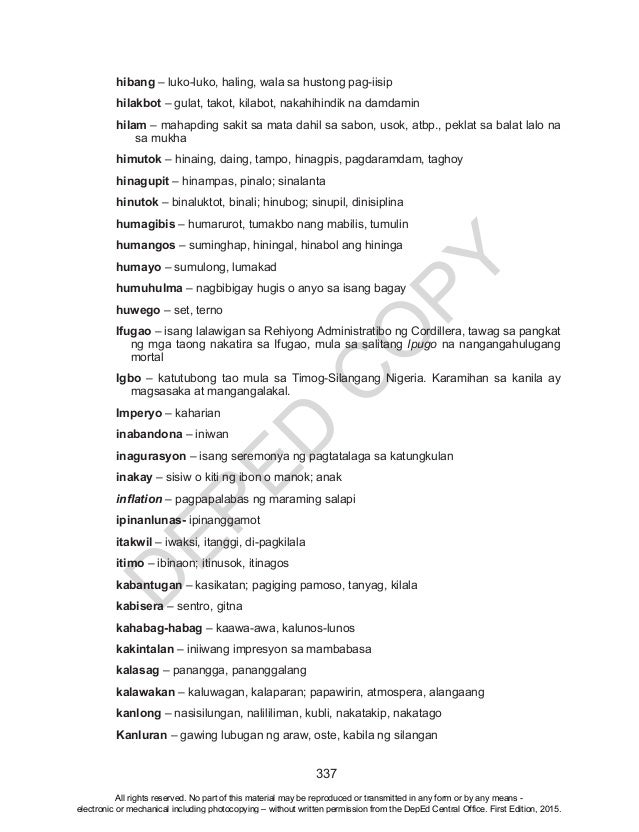 FILIPINO Grade 10 Learning Module Unit 3