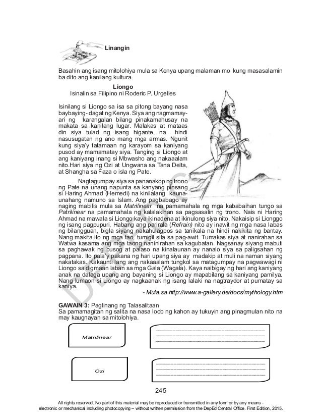 Filipino Grade 10 Learner's Module A99