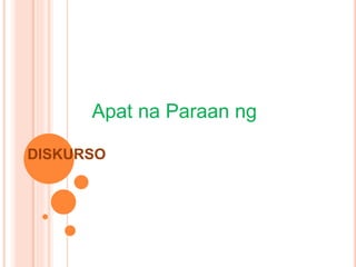 DISKURSO
Apat na Paraan ng
 