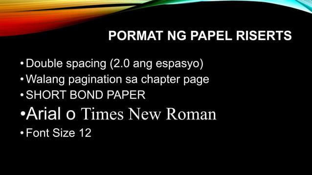 Fil 33 Paggawa ng Riserts/Filipino Research/Term Paper | PPTX