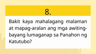 Grade 7- Awiting Bayan-Manag Biday at iba pang awit | PPTX