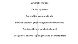 ADULT HEALTH NURSING FILARIASIS COMMUNICABLE DISEASE pptx | PPTX
