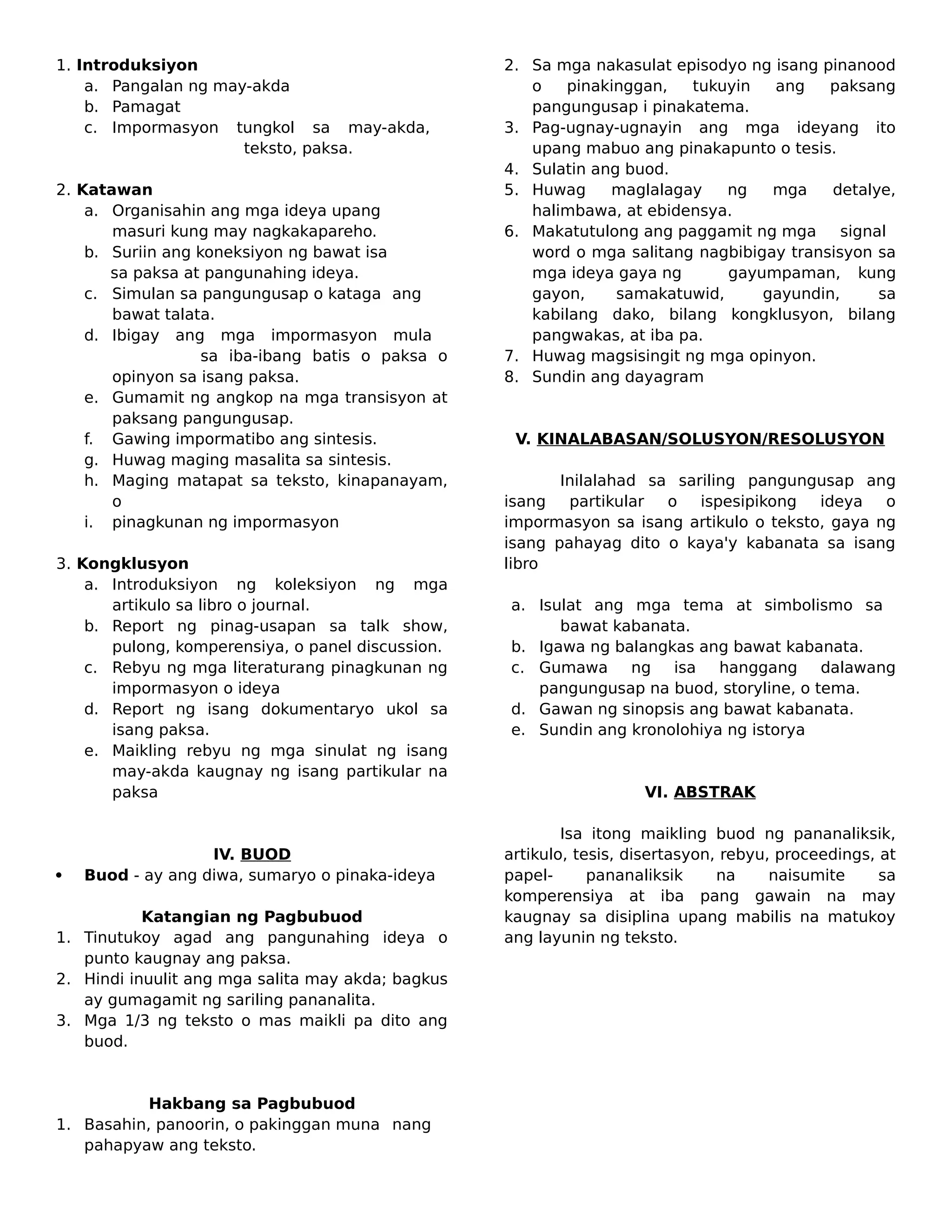 chapters in FILDIS_compilation BUOD /summary | PDF