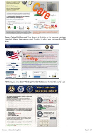 FBI Virus Scam Locked Computer Screen? Remove FBI Moneypak Virus From ...
