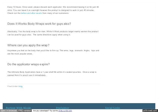 it works body wraps learn the complete facts about it it works body wraps directions