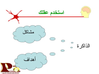 ‫مشاكل‬
‫الذاكرة‬
‫أهداف‬
‫عقلك‬ ‫استخدم‬
 