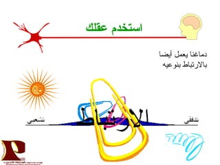 ‫أيضا‬ ‫يعمل‬ ‫دماغنا‬
‫بنوعيه‬ ‫بالترتباط‬
‫عقلك‬ ‫استخدم‬
 