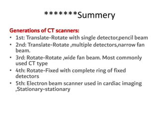 Computed tomography presentation radio physics | PDF
