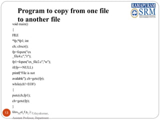 File handling in c Programming - Unit 5.1 | PPT
