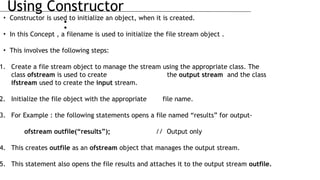 Comprehensive Guide to File Handling and Streams in C++ Programming | PPTX