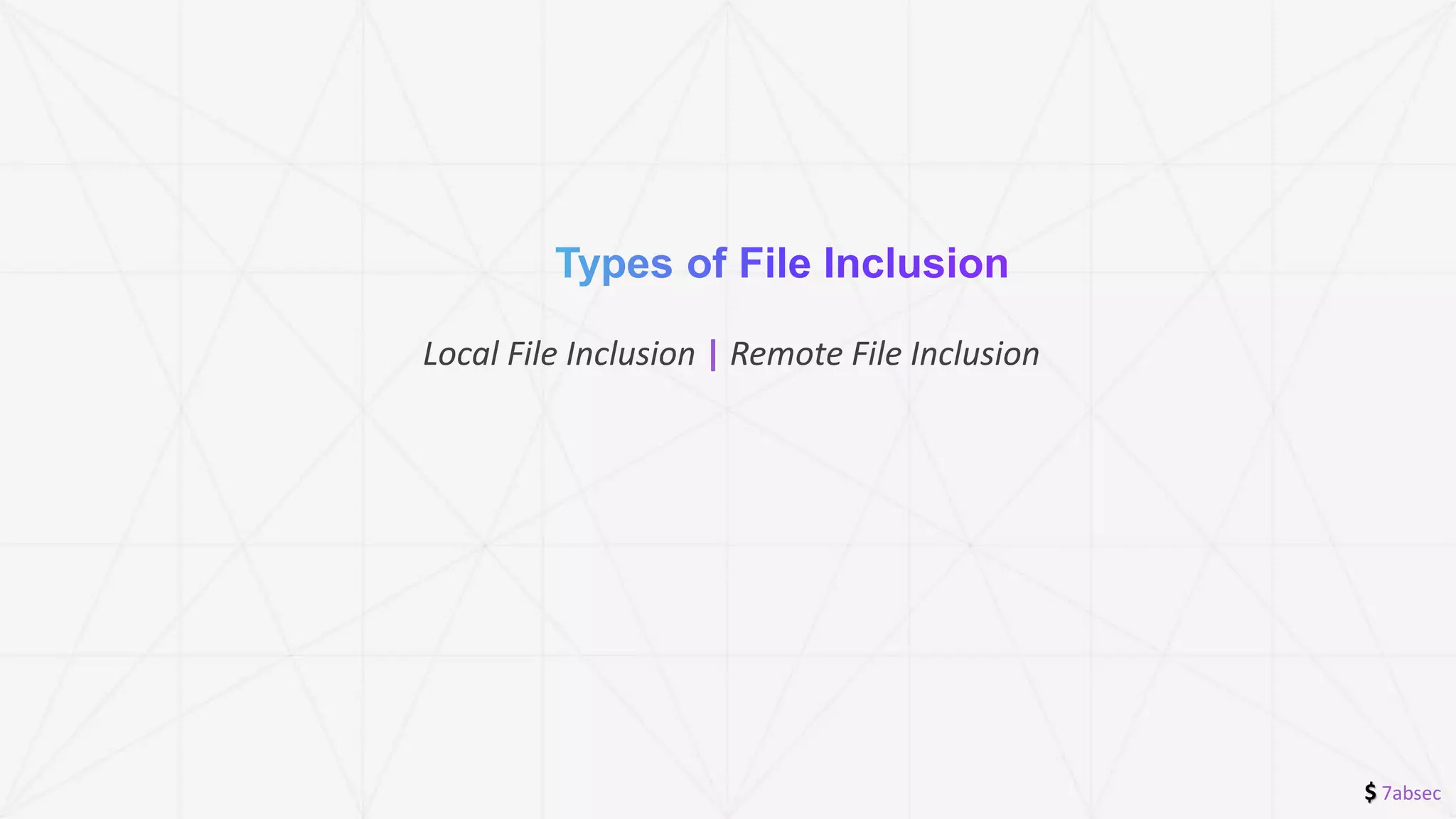 File inclusion | PPTX