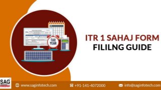 Quick Tips of e-Filing ITR 1 SAHAJ Online for FY 2020-21