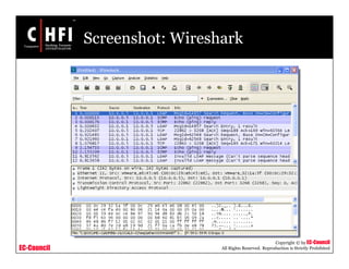 EC-Council
Copyright © by EC-Council
All Rights Reserved. Reproduction is Strictly Prohibited
Screenshot: Wireshark
 