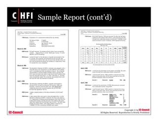 EC-Council
Copyright © by EC-Council
All Rights Reserved. Reproduction is Strictly Prohibited
Sample Report (cont’d)
 
