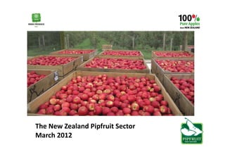  The	
  New	
  Zealand	
  Pipfruit	
  Sector	
  
	
  March	
  2012	
  
 