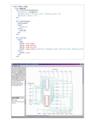 module RSpec::Core
  class Reporter
    def initialize(*formatters)
      @formatters = formatters
      @example_count = @failure_count = @pending_count = 0
      @duration = @start = nil
    end

    def report(count)
      start(count)
      begin
        yield self
      ensure
        conclude
      end
    end

    def conclude
      begin
        stop
        notify :start_dump
        notify :dump_pending
        notify :dump_failures
        notify :dump_summary, @duration, @example_count, @failure_count, @pending_count
      ensure
        notify :close
      end
    end
 