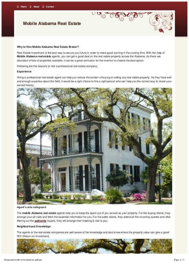 Mobile Alabama Real Estate