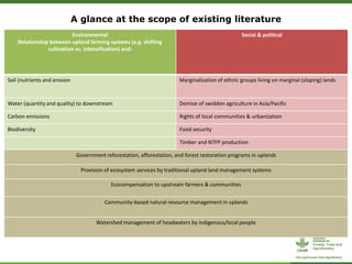 CIFOR/ICRAF sloping lands in transition (SLANT) project