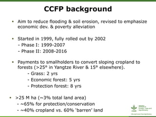 CIFOR/ICRAF sloping lands in transition (SLANT) project