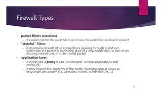 Stateless Packet Filtering FIREWALL | PPTX