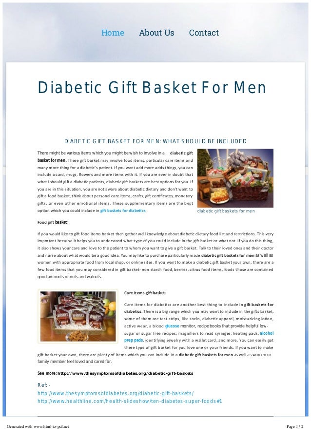 Diabetic Gift Basket For Men